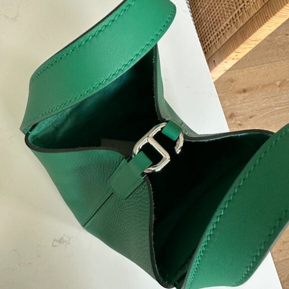 Hermès In the Loop 18 Vert Vertigo Handbag Clemence NEW w Receipt, Authentic - Picture 12 of 16